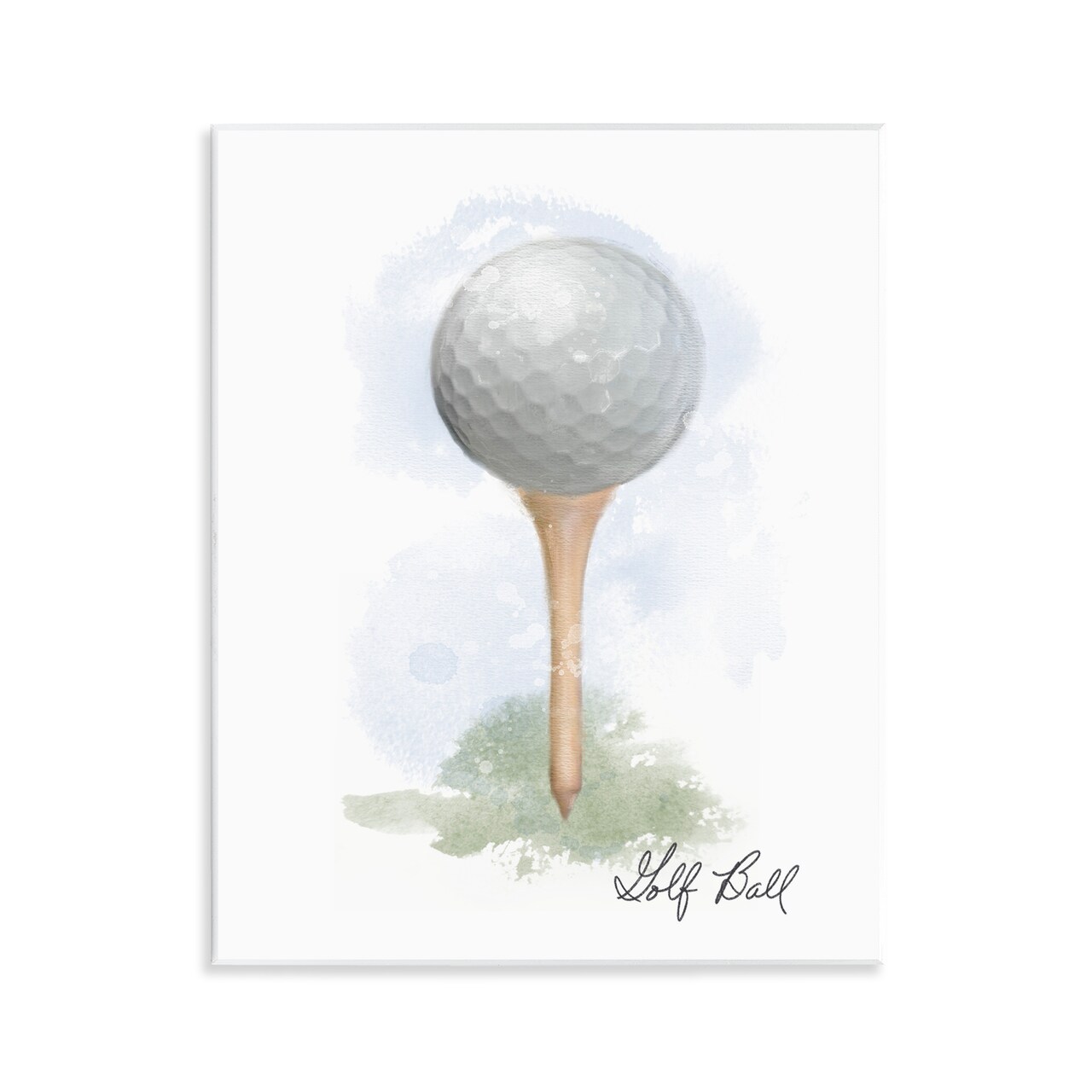 Stupell Industries Soft Pastel Golf on Tee Wall Plaque Design by Matthew Piotrowicz
